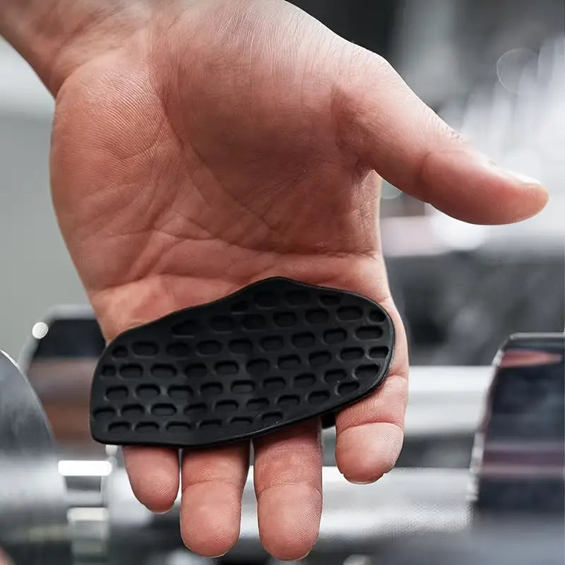 Silicone Gym Grips for Palm Protection & Training- Black