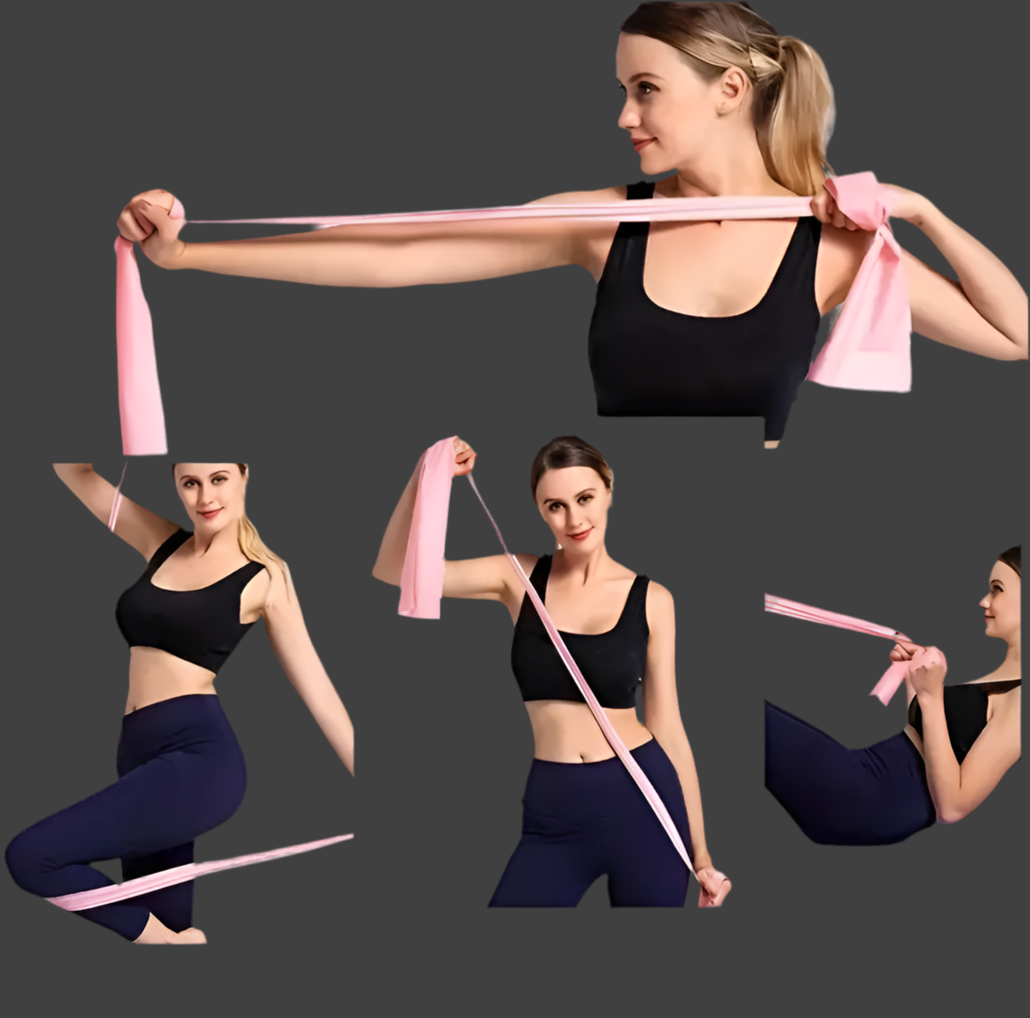 3pcs Heavy Duty Resistance Band Set with Stackable Design.