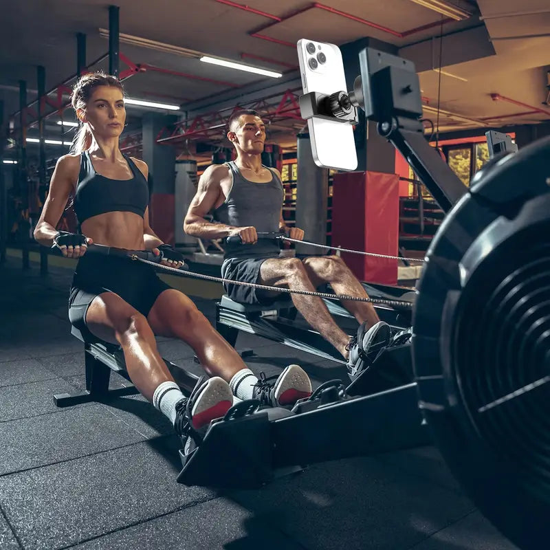 1pc Heavy Duty Aluminum Alloy Gym Magnetic Phone Holder